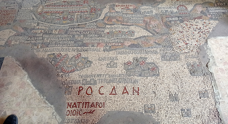 Mozaika v Madaba Madaba mozaika