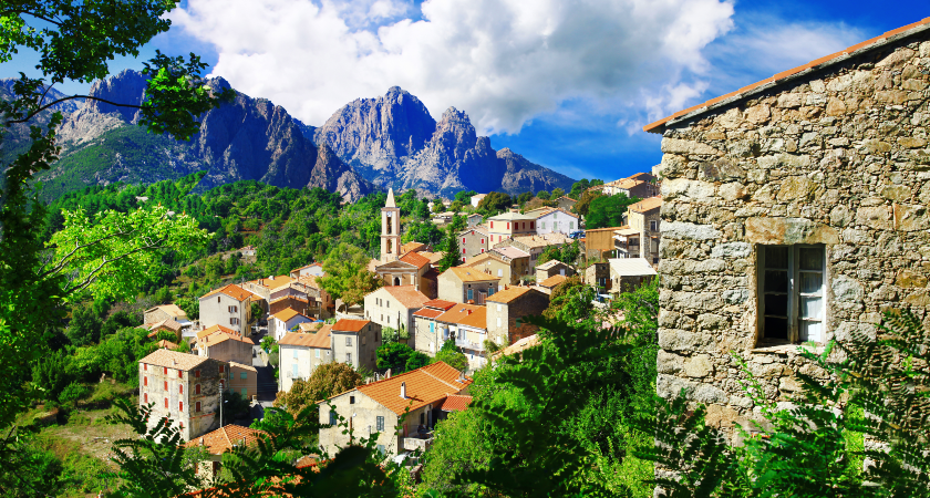 vesnice na Korsice village in Corsica