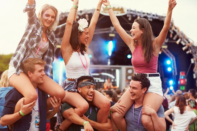 Sziget festival v Maďarsku - panoramatický záběř zhora