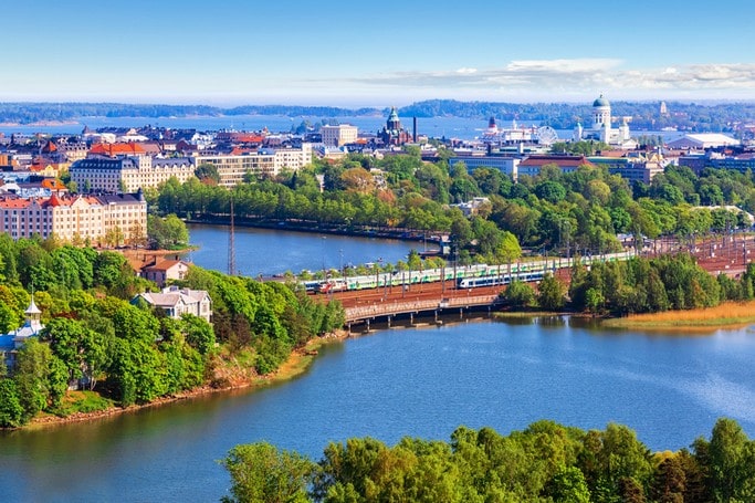 Helsinki město výhled