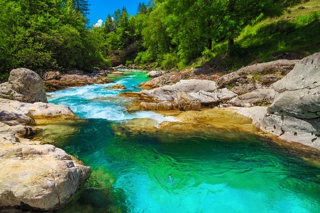 řeka Soča, Slovinsko